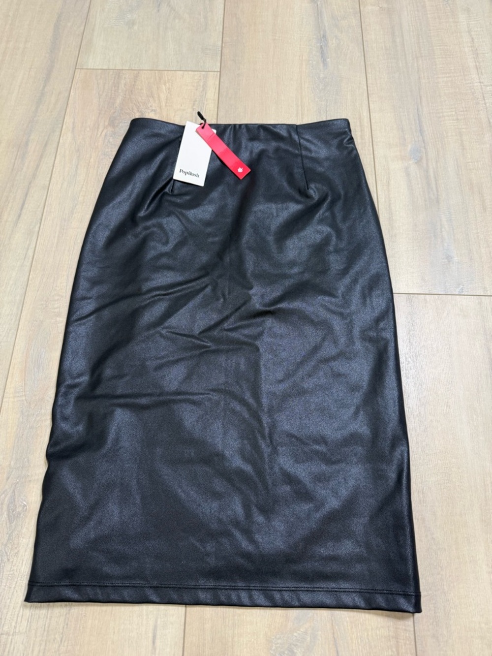 Popilush Shapeware Faux Leather Skirt size small - Picture 3 of 7